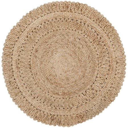Safavieh 3 x 3 ft. Natural Fiber Hand Woven RugRound Natural NF356A-3R